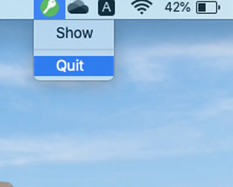 software Key Icon macOS Quit