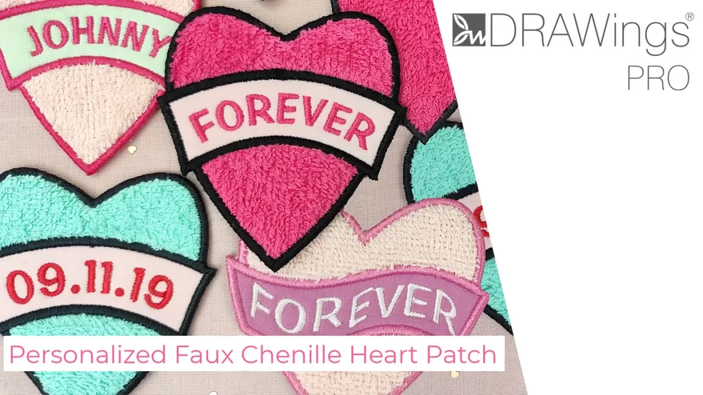 Create a Personalized Faux Chenille Heart Patch