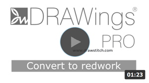 Convert your designs to redwork
