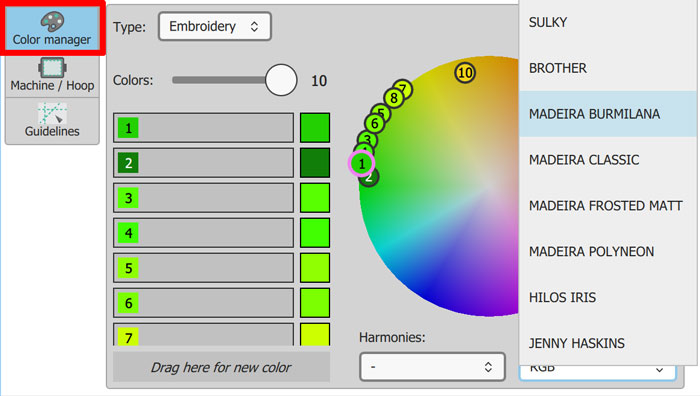 Système de gestion des couleurs