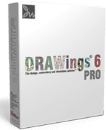 DRAWings 6 PRO Embroidery software box